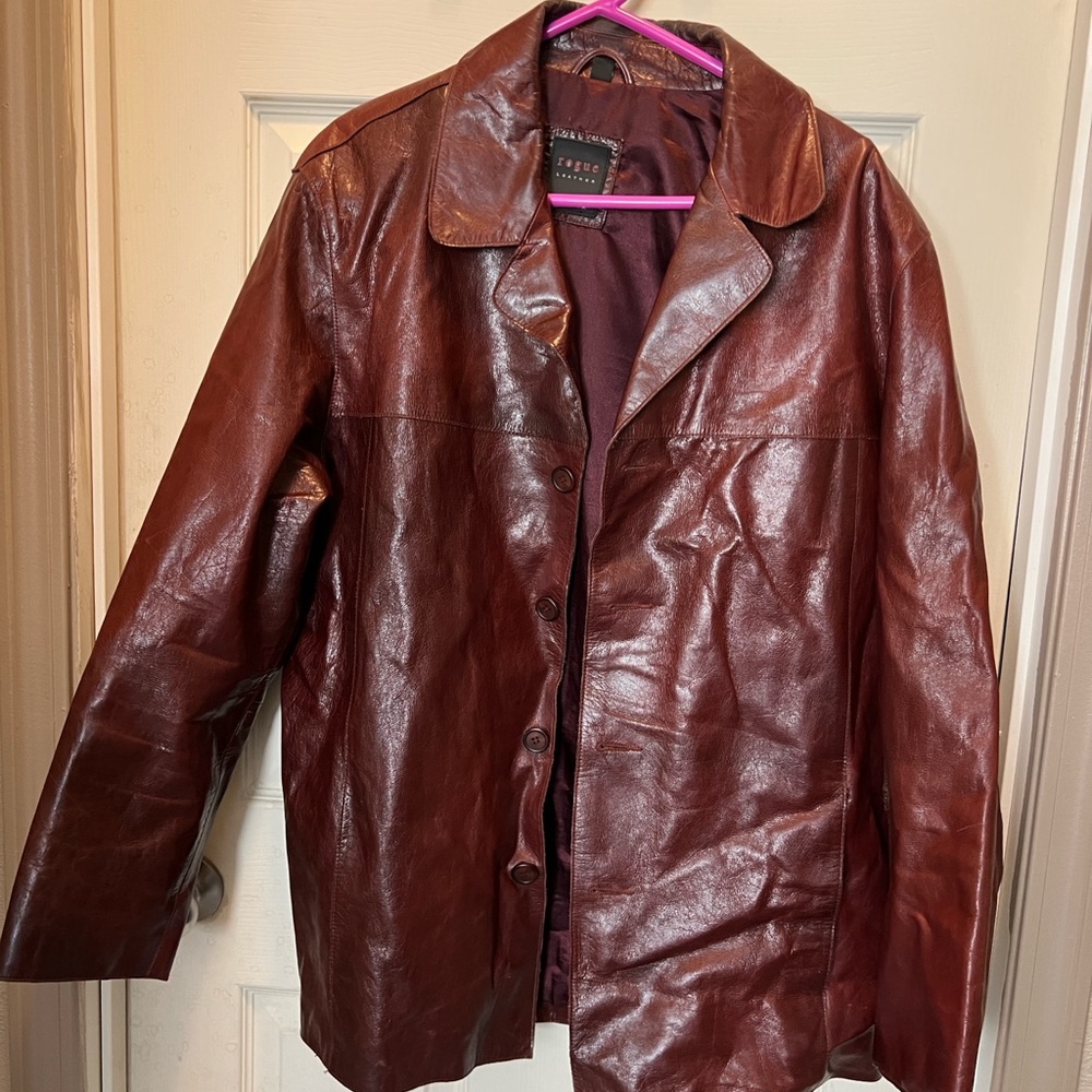 Rogue Men's Deep Brown Leather Jacket